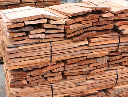 Stacks of Cedar Shingles