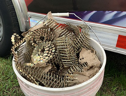 Roofing Nails in a 5 Gallon Bucket